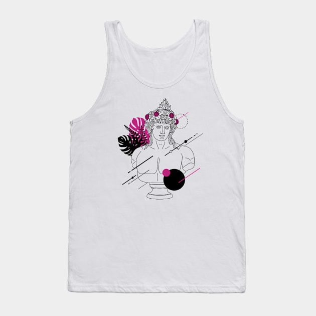 Funny Hipster Dionysus Greek God // Funny Greek Mythology Tank Top by SLAG_Creative